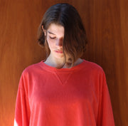 Hazel Corduroy Crew Neck Top in Lipstick