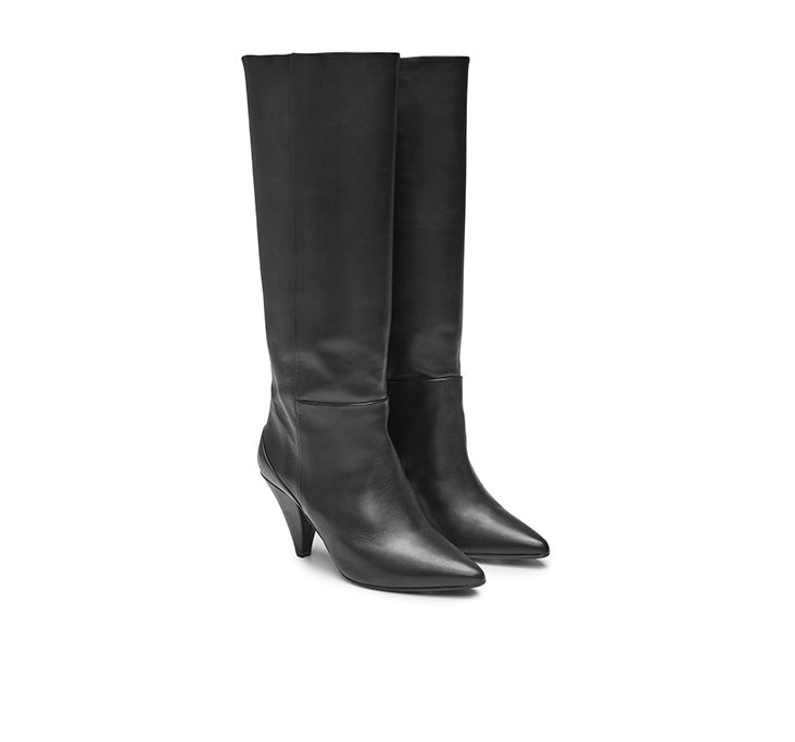 Ursula Leather Boot- Black