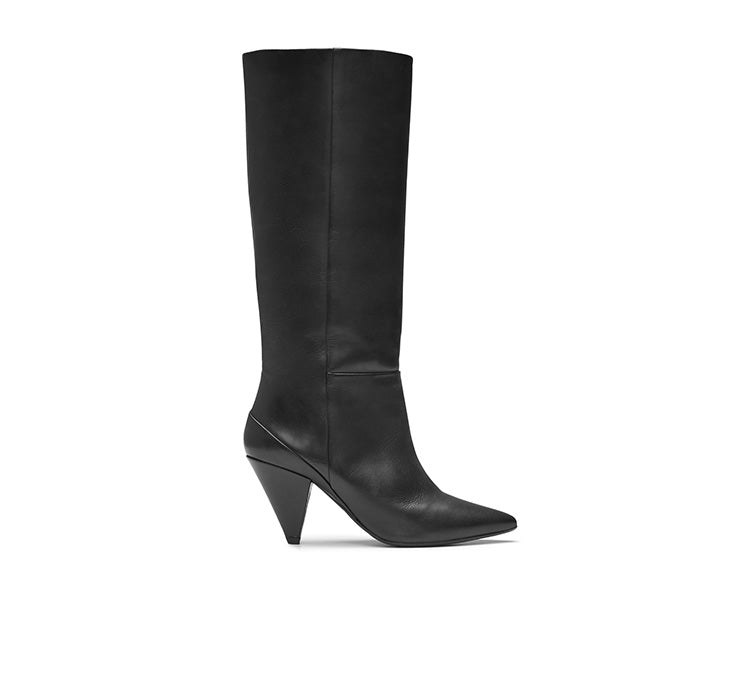Ursula Leather Boot- Black